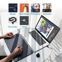 HUION-Tablet graficzny HS610, rysik, tilt, OTG, bez baterii, dla systemu Android, windows, macOS, pióro cyfrowe 5